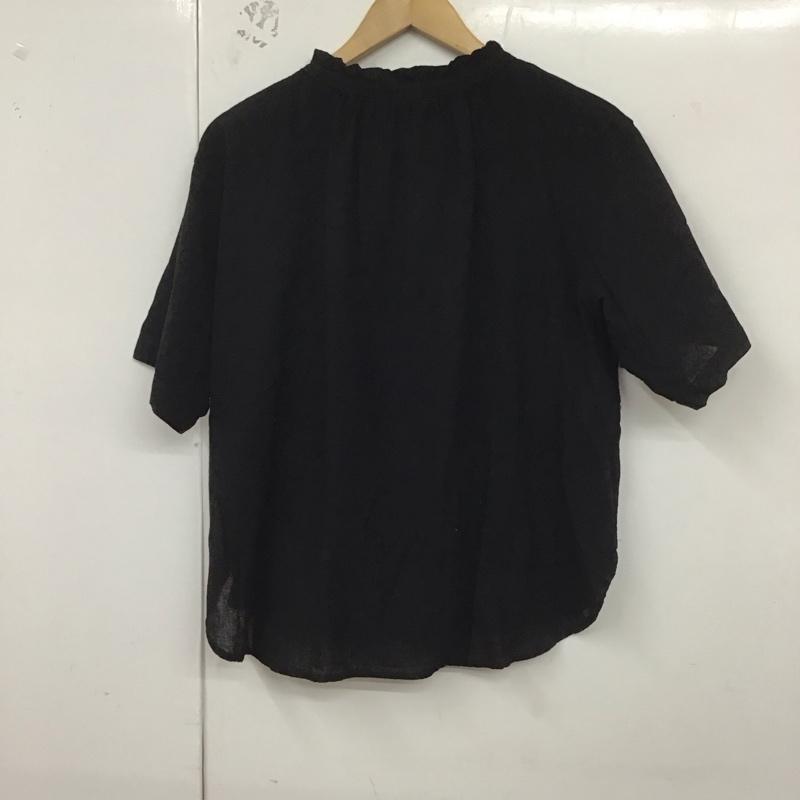 スタディオクリップ studio CLIP シャツ、ブラウス 半袖 L 無地 黒 / ブラック / レディース USED 古着 中古 10129816