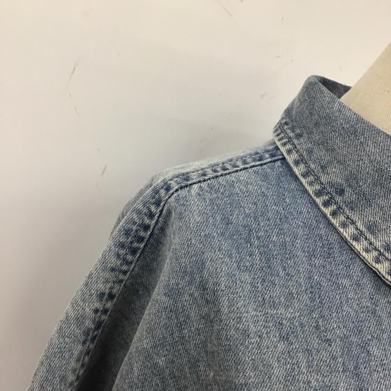 ジーナシス JEANASIS シャツ、ブラウス 半袖 JS064293AA デニムシャツ オーバーサイズ FREE 無地 青 / ブルー / レディース USED 古着 中古 10109528