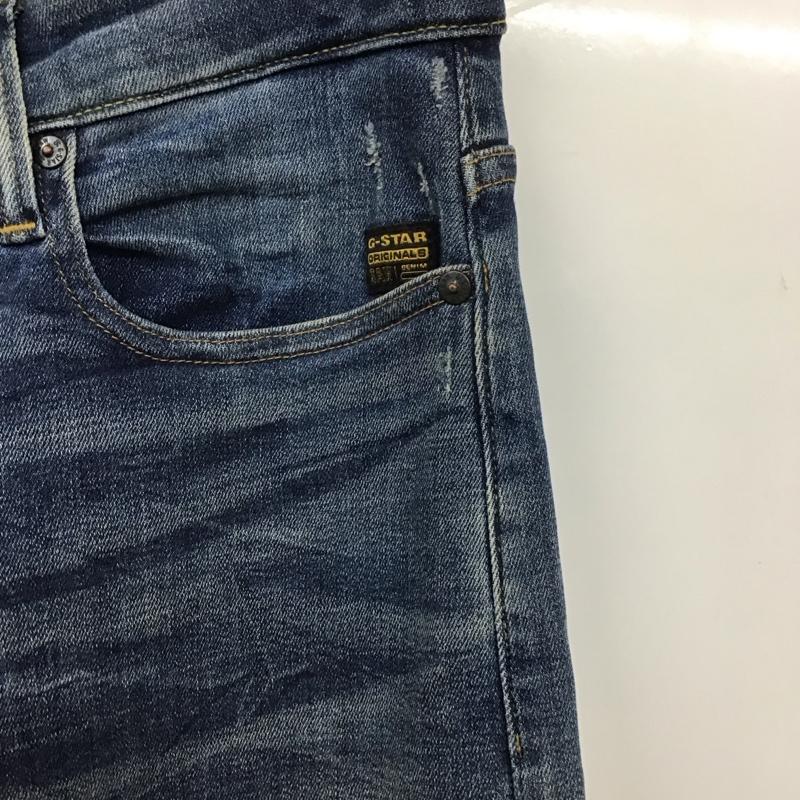 ジースターロゥ G-STAR RAW パンツ デニム、ジーンズ デニムパンツ スリムパンツ カジュアルパンツ ストレッチパンツ 29インチ 無地 インディゴ / インディゴ / メンズ USED 古着 中古 10132389