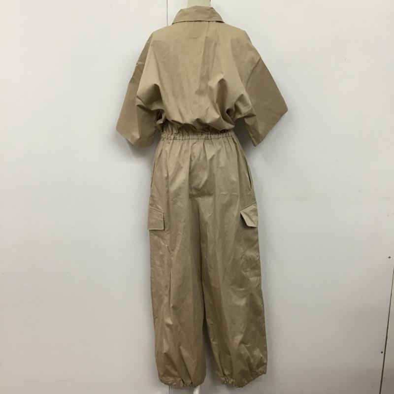 ザラ ZARA ワンピース・ドレス・オールインワン ワンピース・ドレス・オールインワン オールインワン つなぎ ワークパンツ カジュアルパンツ M 無地 ベージュ / ベージュ / レディース USED 古着 中古 10115806