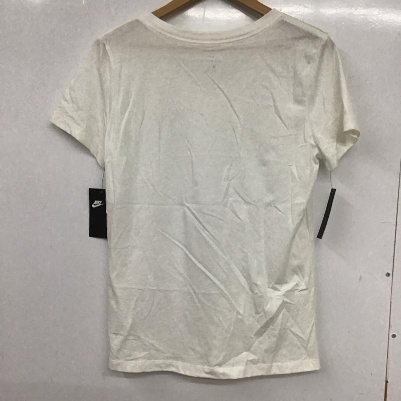 ナイキ NIKE Tシャツ 半袖 AR5370-100 Vネック スポーツウェア タグ付き L ロゴ、文字 白 / ホワイト / レディース USED 古着 中古 10135569