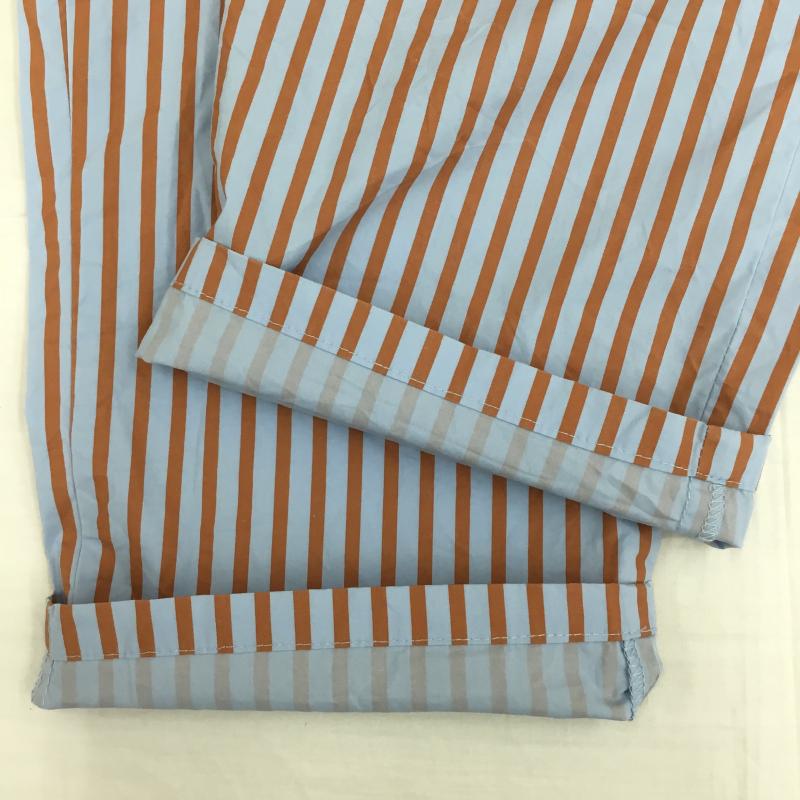 オメカシ Omekashi パンツ サルエルパンツ FREE ストライプ 水色 / ライトブルー / X 橙 / オレンジ / レディース USED 古着 中古 10139658
