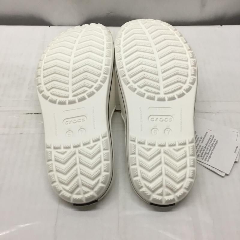 クロックス crocs サンダル サンダル クロックバンドスライド タグ付 23.0cm 無地 白 / ホワイト / レディース USED 古着 中古 10119318