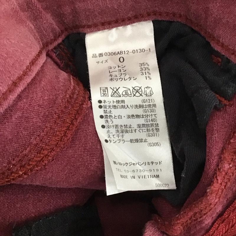 スライジーンズ SLY JEANS パンツ デニム、ジーンズ 0306AB12-0130-1 ストレッチ カラージーンズ 0 無地 ボルドー / ボルドー / レディース USED 古着 中古 10117369