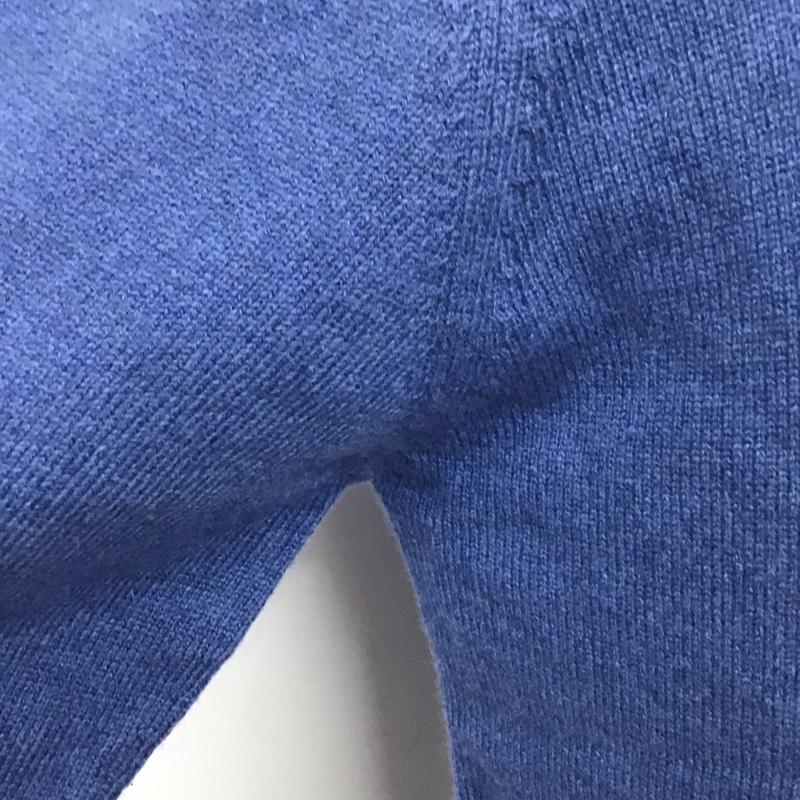 ブルックスブラザーズ BROOKS BROTHERS ニット、セーター 長袖 長袖ニットカットソー ニット セーター Vネックニット M 無地 青 / ブルー / メンズ USED 古着 中古 10112565