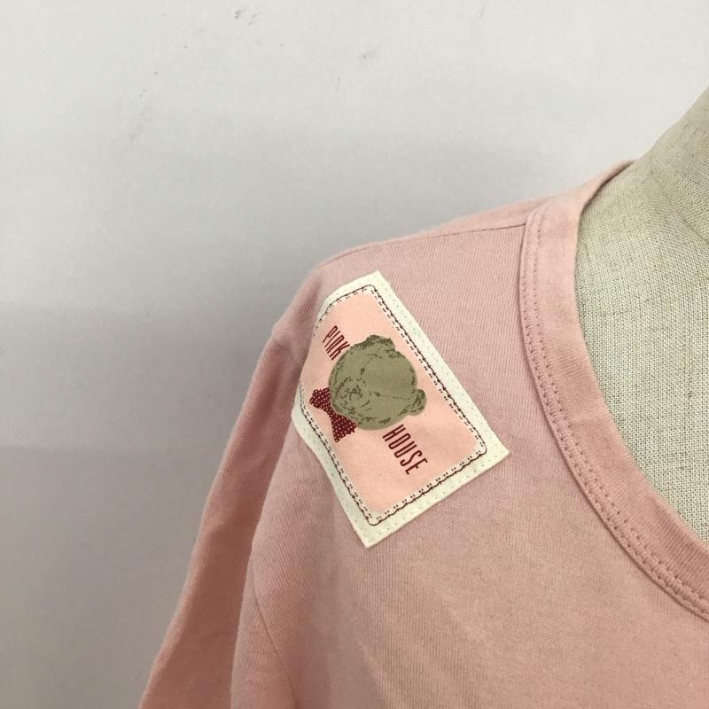 ピンクハウス PINK HOUSE カットソー 長袖 長袖カットソー クルーネックカットソー ロングスリーブカットソー プリントTシャツ L ロゴ、文字 桃 / ピンク / レディース USED 古着 中古 10117319