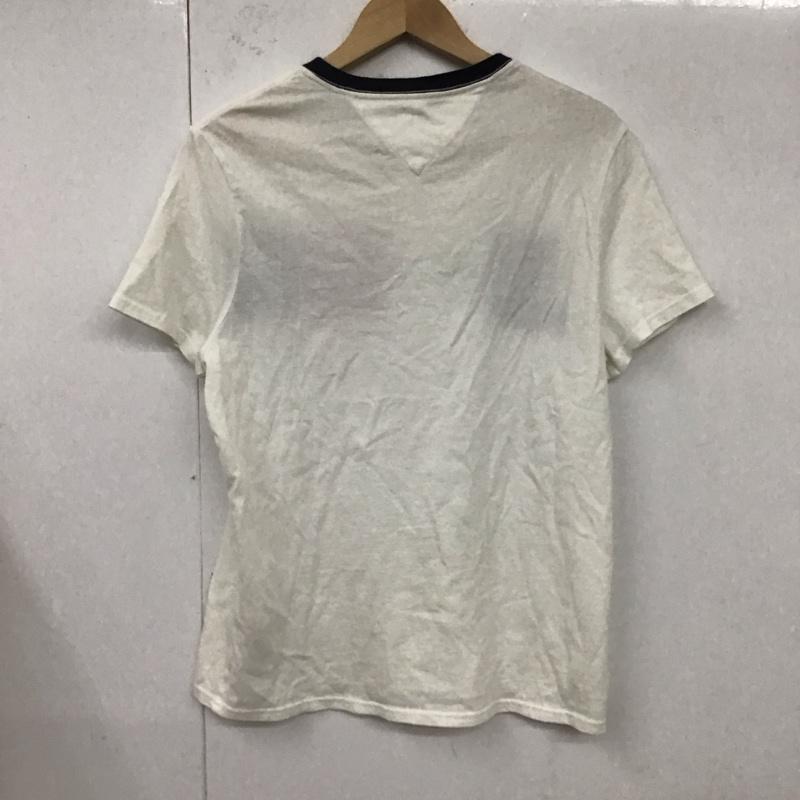 トミーヒルフィガー TOMMY HILFIGER Tシャツ 半袖 クルーネック S ロゴ、文字 白 / ホワイト / X 赤 / レッド / X 紺 / ネイビー / レディース USED 古着 中古 10121131