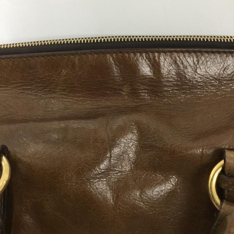 ミュウミュウ miu miu ショルダーバッグ ショルダーバッグ ハンドバッグ 2WAY ロゴ、文字 茶 / ブラウン / レディース USED 古着 中古 10129106