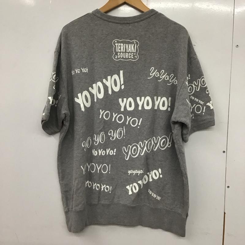 アベイシングエイプ A BATHING APE トレーナー 半袖 スウェット TERIYAKI BOYZ TERIYAKI SOURCE L ロゴ、文字 灰 / グレー / メンズ USED 古着 中古 10133566