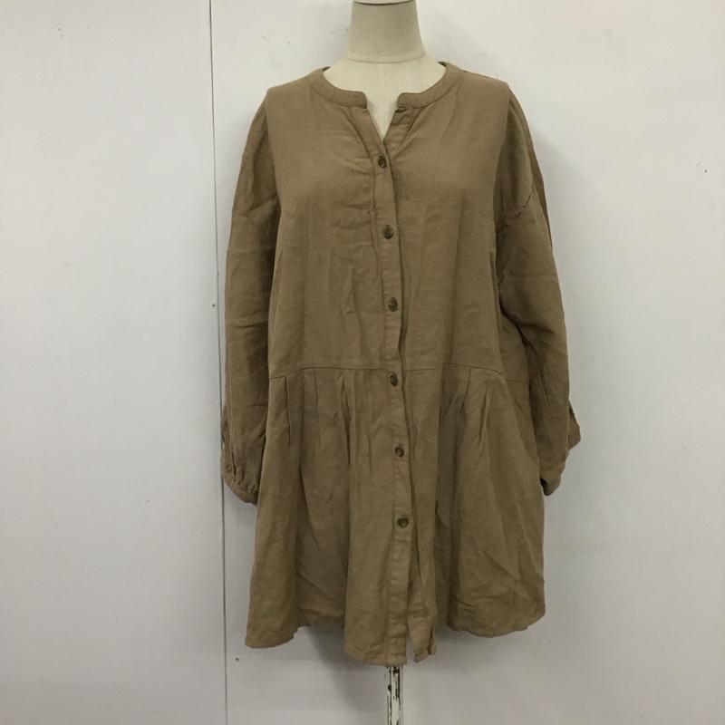 サマンサモスモス Samansa Mos2 シャツ、ブラウス 七分袖 FREE 無地 茶 / ブラウン / レディース USED 古着 中古 10121210