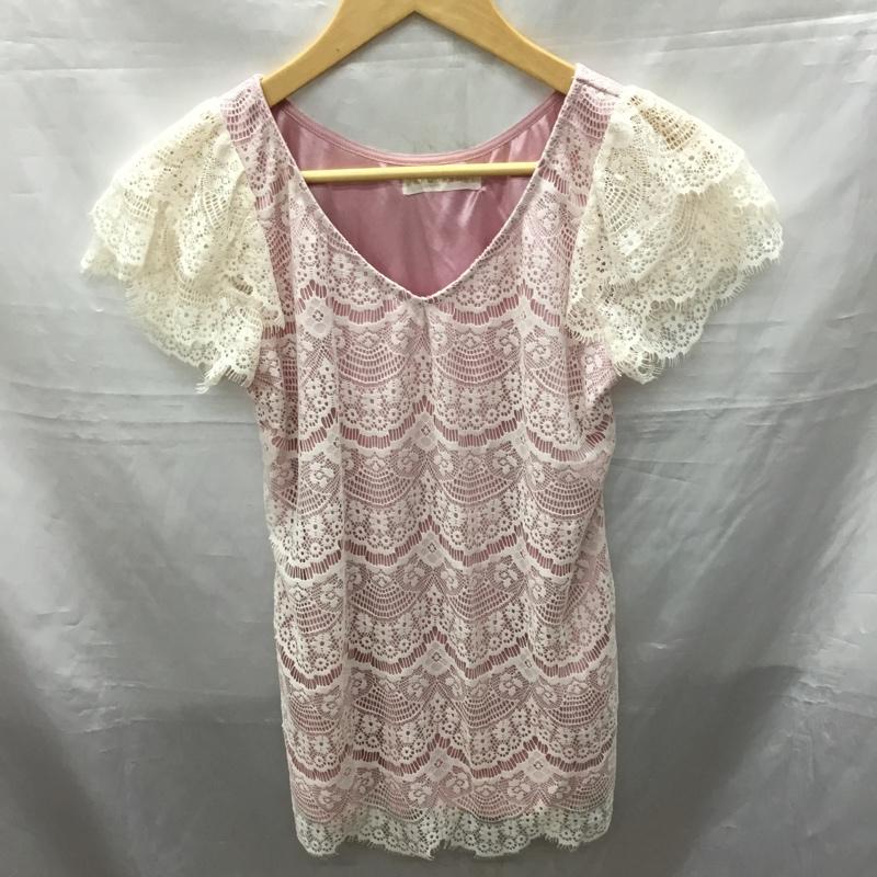 マーキュリーデュオ MERCURYDUO カットソー 半袖 001040602201 レース FREE 白 / ホワイト / X 桃 / ピンク / レディース USED 古着 中古 10118194