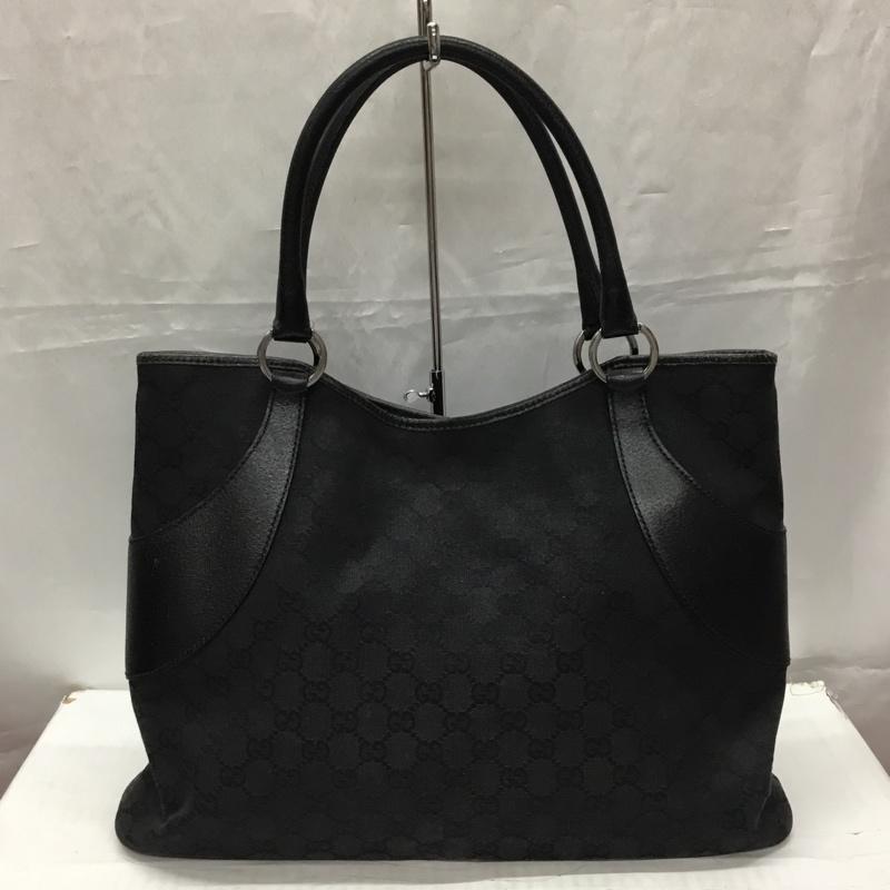 グッチ GUCCI トートバッグ トートバッグ 113016 GGキャンバス 総柄 黒 / ブラック / レディース USED 古着 中古 10107606