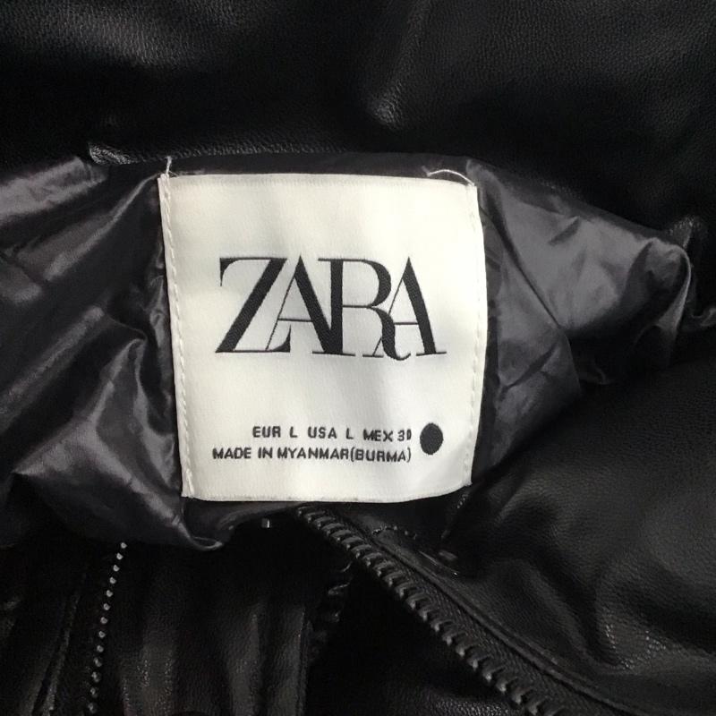 ザラ ZARA ジャケット、上着 ジャケット、ブレザー 2969 280 800 フェイクレザー 中綿 L 無地 黒 / ブラック / レディース USED 古着 中古 10111064