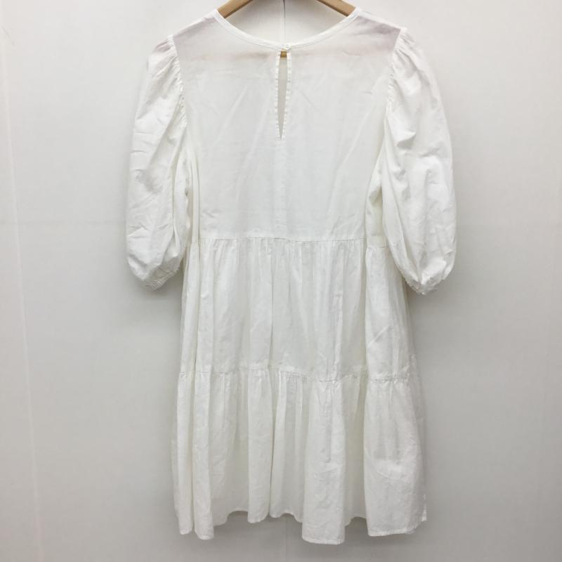 ローリーズファーム LOWRYS FARM ワンピース ひざ丈スカート FREE 無地 白 / ホワイト / レディース USED 古着 中古 10134745