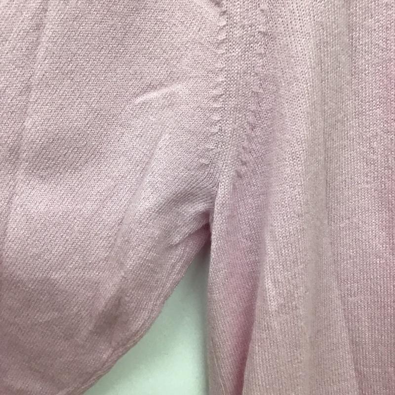 アズールバイマウジー AZUL BY MOUSSY ニット、セーター 長袖 長袖ニットカットソー ニット セーター Vネックニット L 無地 桃 / ピンク / レディース USED 古着 中古 10117903