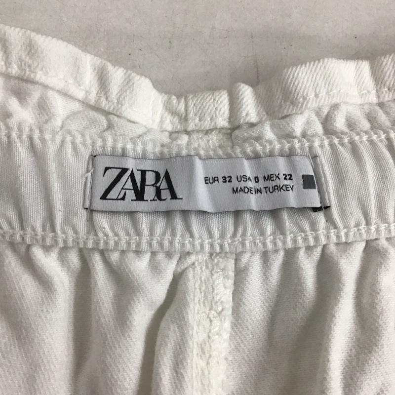 ザラ ZARA パンツ デニム、ジーンズ 6147/021/250イウエスト ペーパーバッグ バギー アンクルジーンズ 無地 白 / ホワイト / レディース USED 古着 中古 10133638
