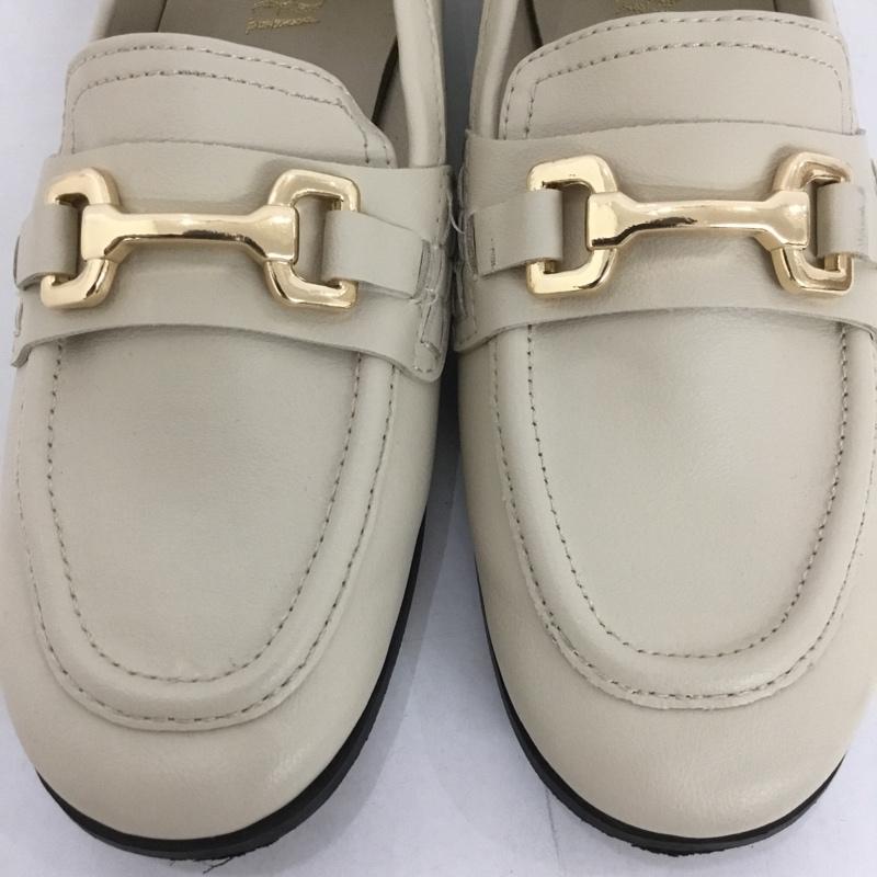 ザラ ZARA ローファー ローファー 2502 230 002 ビットローファー EU35 無地 アイボリー / アイボリー / レディース USED 古着 中古 10126442