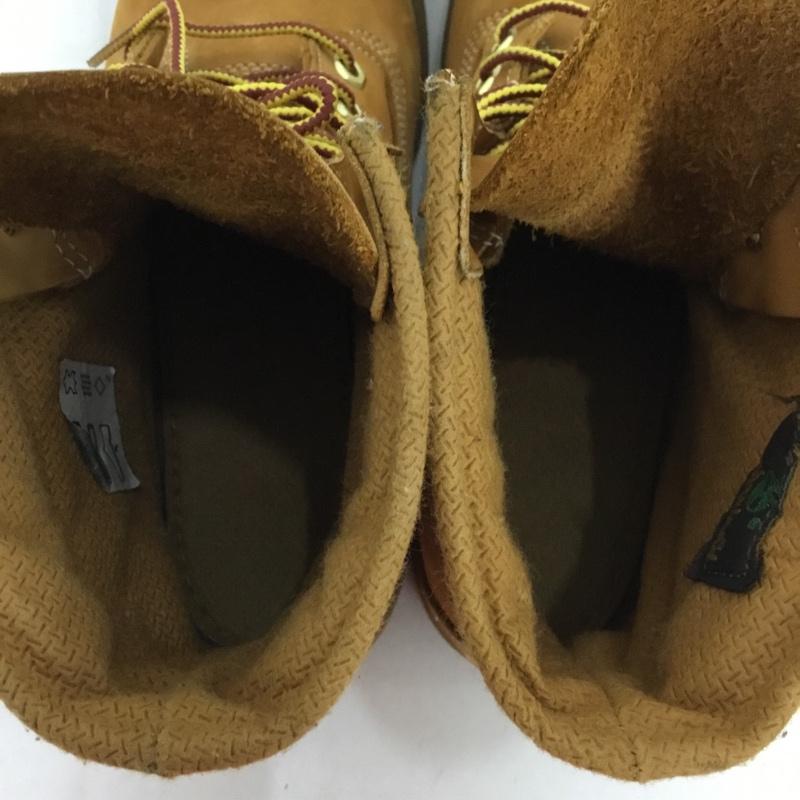 ティンバーランド Timberland ブーツ ショートブーツ 10066 6inch BASIC BOOT 8.5W ワンポイント キャメル / キャメル / メンズ USED 古着 中古 10136297