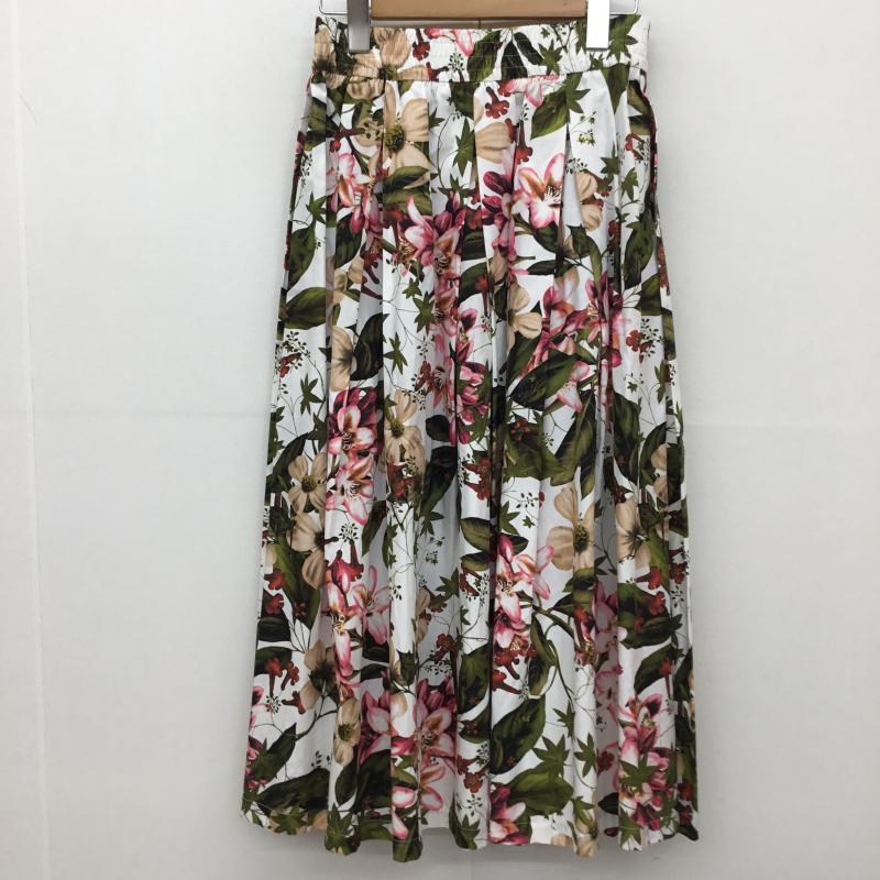 ザラウーマン ZARA WOMAN スカート ロングスカート XS 花柄 白 / ホワイト / X 桃 / ピンク / レディース USED 古着 中古 10134753