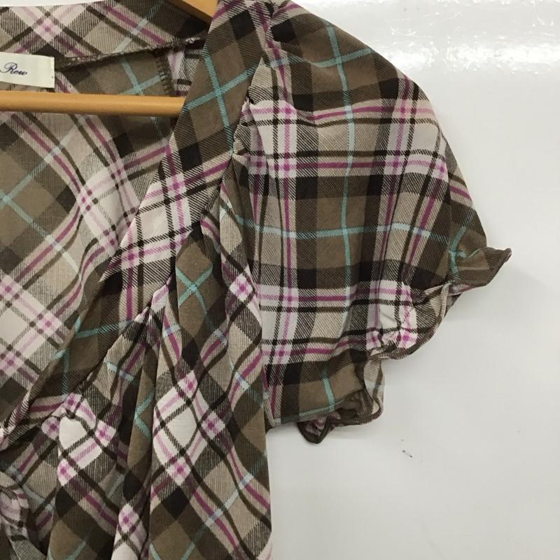 ルゥデルゥ Rew de Rew カットソー 半袖 半袖カットソー チェックカットソー レースシャツ 38 チェック マルチカラー / マルチカラー / レディース USED 古着 中古 10136272