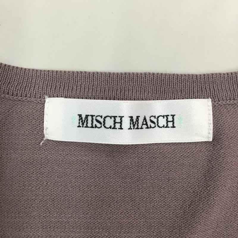 ミッシュマッシュ MISCH MASCH カーディガン 長袖 8-410-00183-4514-21 クルーネック M 無地 紫 / パープル / レディース USED 古着 中古 10107334