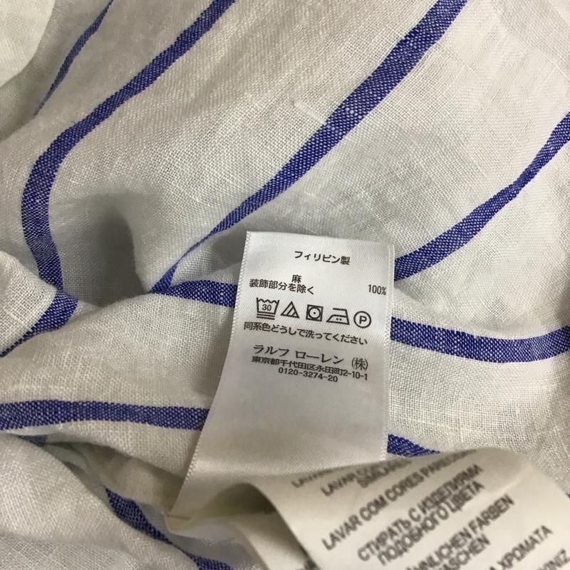 ポロラルフローレン POLO RALPH LAUREN シャツ、ブラウス 長袖 長袖シャツ ストライプシャツ カラーシャツ 長袖カットソー XXS ストライプ 白 / ホワイト / レディース USED 古着 中古 10115987