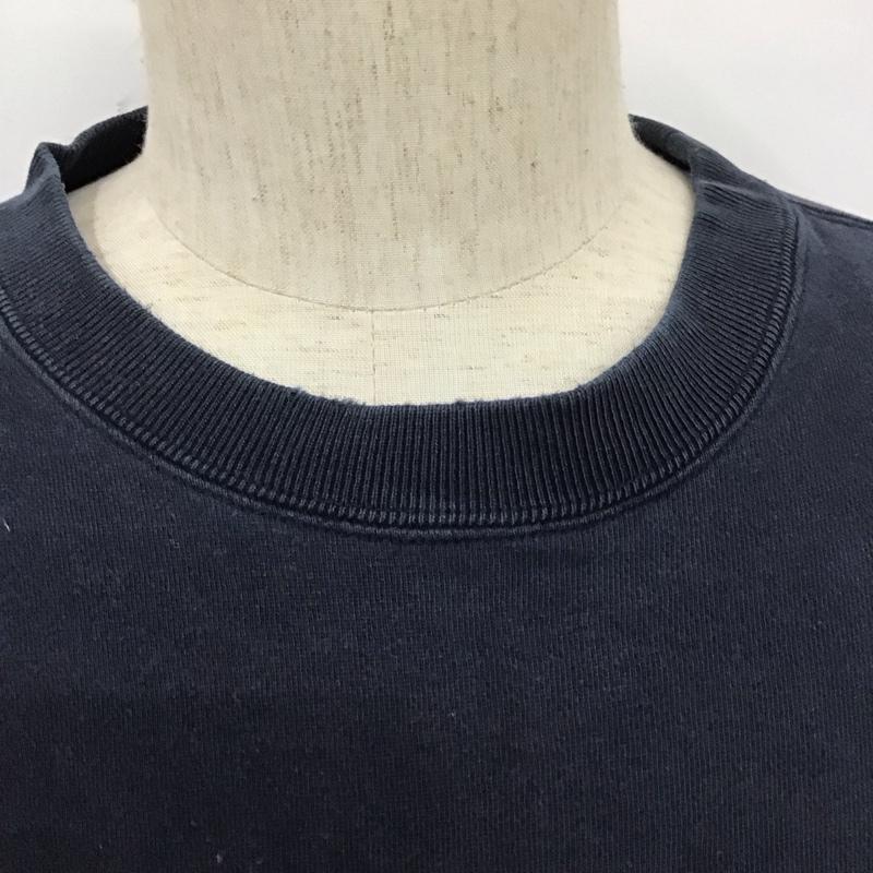 トミーヒルフィガー TOMMY HILFIGER トレーナー 長袖 スウェット 裏起毛 L ロゴ、文字 紺 / ネイビー / メンズ USED 古着 中古 10110961