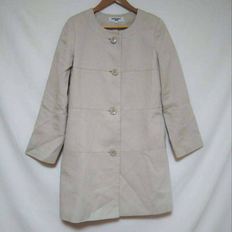 ナチュラルビューティーベーシック NATURAL BEAUTY BASIC コート コート一般 L 無地 ベージュ / ベージュ / レディース USED 古着 中古 10013116