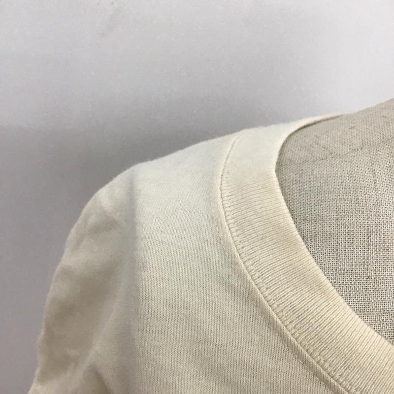 カスタネ Kastane カットソー 長袖 長袖カットソー クルーネックカットソー ロングスリーブカットソー プリントTシャツ M ロゴ、文字 アイボリー / アイボリー / レディース USED 古着 中古 10123022