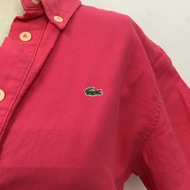 ラコステ LACOSTE シャツ、ブラウス 半袖 CF064E ポロシャツ ボタンダウン 40 ワンポイント マゼンタ / マゼンタ / レディース USED 古着 中古 10114635