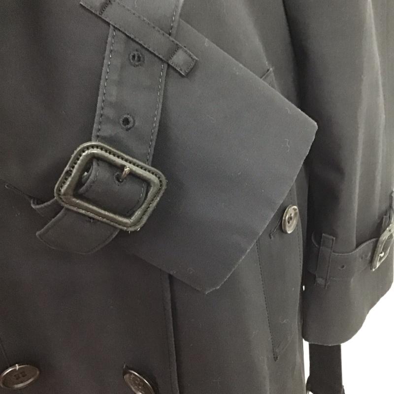 バーバリーロンドン Burberry London コート トレンチコート FR072-615-09 ライナー付き ノバチェック 40 無地 黒 / ブラック / レディース USED 古着 中古 10113020