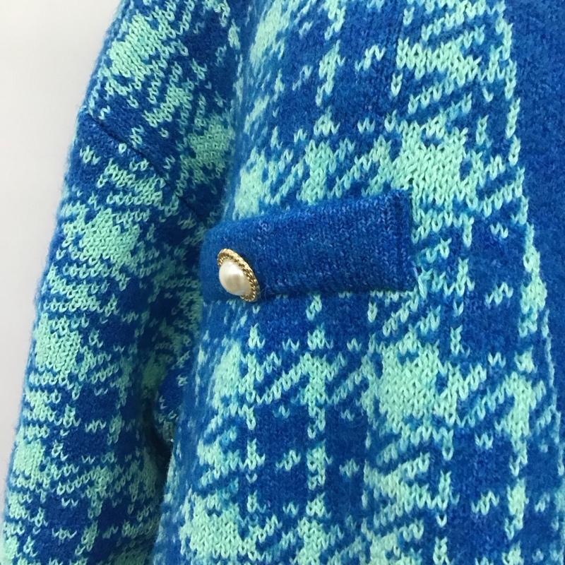 ザラ ZARA カーディガン 長袖 長袖ニットカーディガン 長袖カットソー ノーカラージャケット 前開カーディガン S 総柄 マルチカラー / マルチカラー / レディース USED 古着 中古 10109249