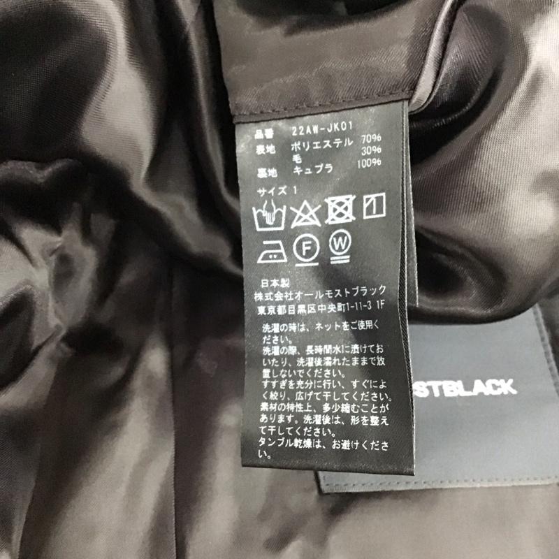 オールモストブラック ALMOSTBLACK ジャケット、上着 ジャケット、ブレザー 1 無地 黒 / ブラック / メンズ USED 古着 中古 10117133