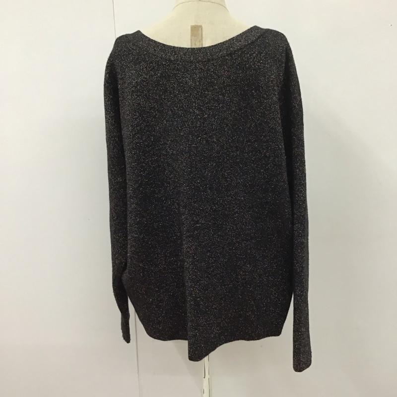 ジーナシス JEANASIS ニット、セーター 長袖 JS062807AD ラメ Vネック FREE 無地 黒 / ブラック /  レディース USED 古着 中古 10113849