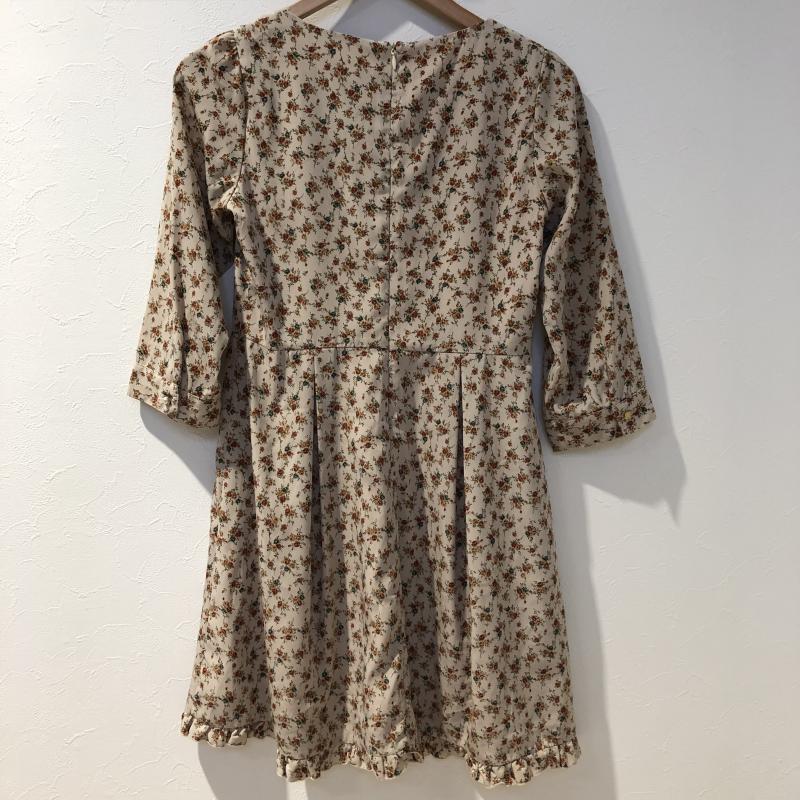 デーティブ Dateve ワンピース ミニスカート FREE 花柄 ベージュ / ベージュ / X 橙 / オレンジ / X 緑 / グリーン / レディース USED 古着 中古 10015015