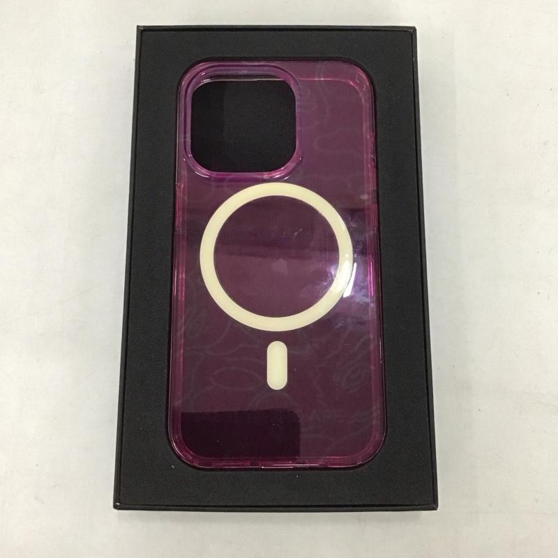 アベイシングエイプ A BATHING APE ファッション小物 ファッション小物 iphone 15Pro ケース NEON CAMO ロゴ、文字 桃 / ピンク / メンズ USED 古着 中古 10132449