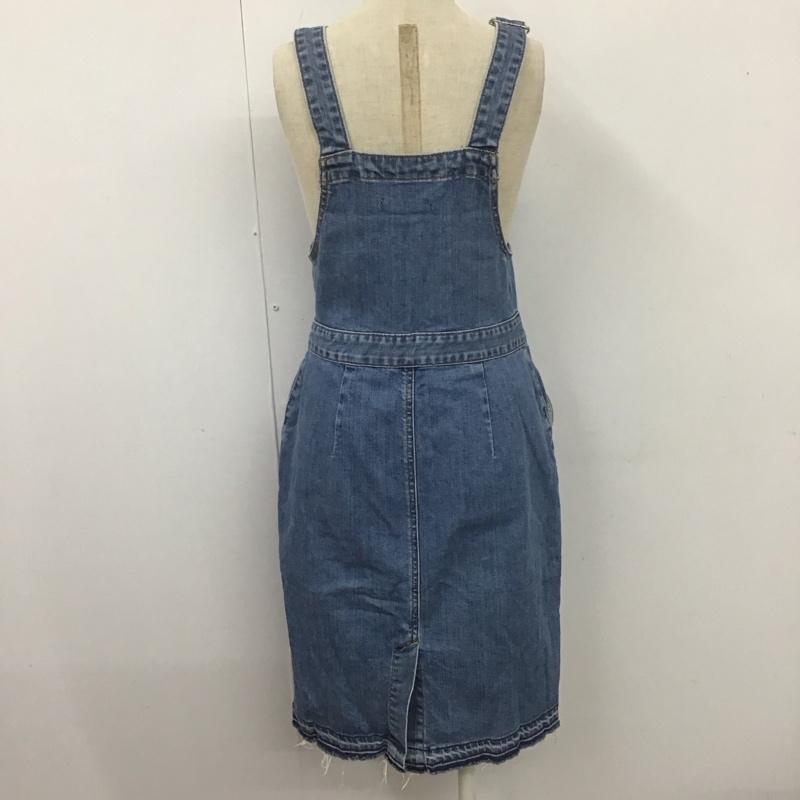 マウジー MOUSSY ジャンパースカート ジャンパースカート 0109AC12-5610 デニムジャンパースカート DENIM PAINTER PT 2 無地 水色 / ライトブルー / レディース USED 古着 中古 10108143