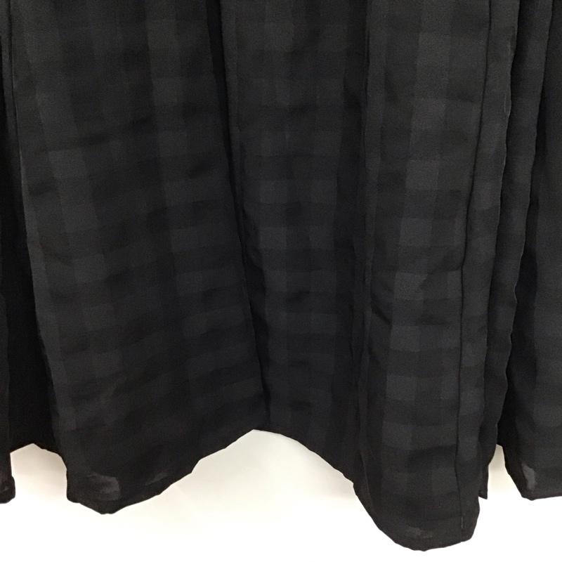 アメリカンホリック AMERICAN HOLIC スカート ロングスカート ロングスカート フレアスカート カジュアルスカート L チェック 黒 / ブラック / レディース USED 古着 中古 10138815