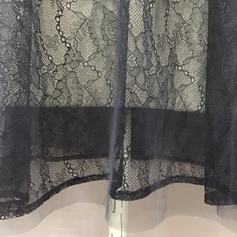 ページボーイ PAGEBOY カットソー 長袖 PB460034ND シアー レース チュール FREE レース柄 黒 / ブラック / レディース USED 古着 中古 10116956