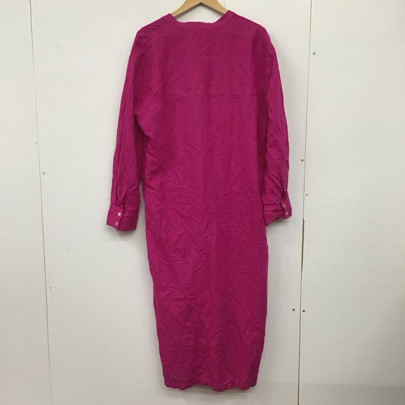 ザラ ZARA ワンピース ロングスカート L 無地 桃 / ピンク / X 紫 / パープル / レディース USED 古着 中古 10137479