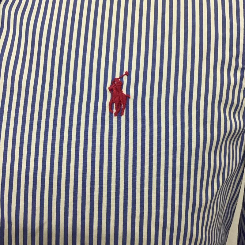 ポロラルフローレン POLO RALPH LAUREN シャツ、ブラウス 長袖 長袖シャツ カラーシャツ ストライプシャツ 長袖カットソー 6 ストライプ 白 / ホワイト / X 水色 / ライトブルー /  メンズ USED 古着 中古 10110774