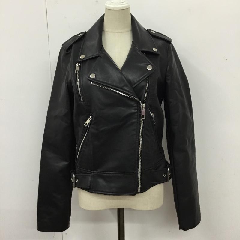 ザラ ZARA ジャケット、上着 ジャンパー、ブルゾン ライダースジャケット ジップアップジャケット アウター カラージャケット S 無地 黒 / ブラック / レディース USED 古着 中古 10110107