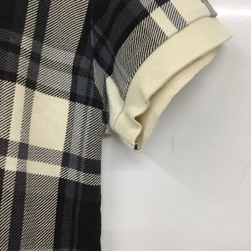 アベイシングエイプ A BATHING APE ポロシャツ 半袖 チェック S ワンポイント 灰 / グレー / X 白 / ホワイト / レディース USED 古着 中古 10138688