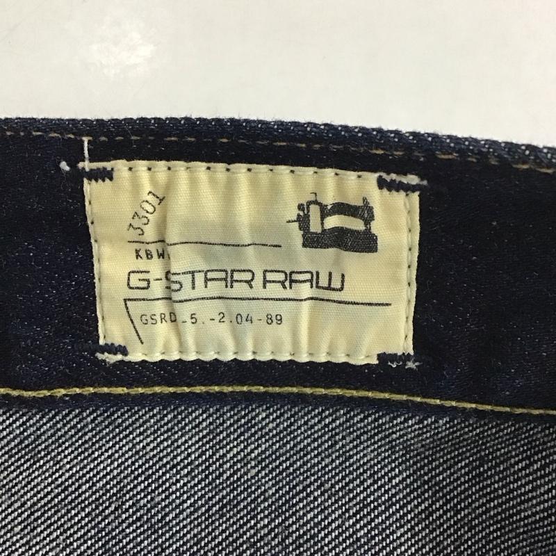 ジースターロゥ G-STAR RAW パンツ デニム、ジーンズ デニムパンツ スリムパンツ カジュアルパンツ ストレッチパンツ 31インチ ロゴ、文字 インディゴ / インディゴ / メンズ USED 古着 中古 10131305