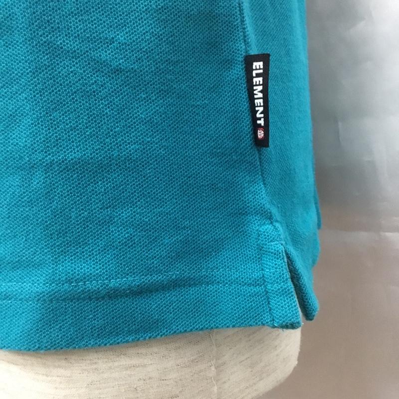 エレメント ELEMENT ポロシャツ 半袖 M 無地 X プリント 水色 / ライトブルー / メンズ USED 古着 中古 10108978