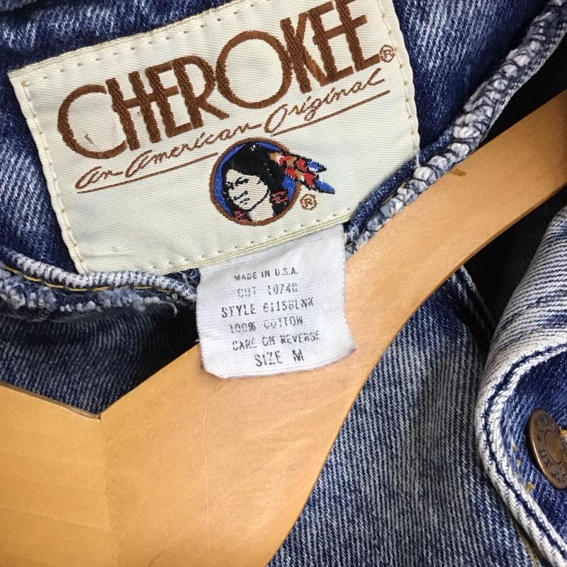 チェロキー CHEROKEE コート コート一般 デニム 80-90 M 無地 水色 / ライトブルー / メンズ USED 古着 中古 10133964