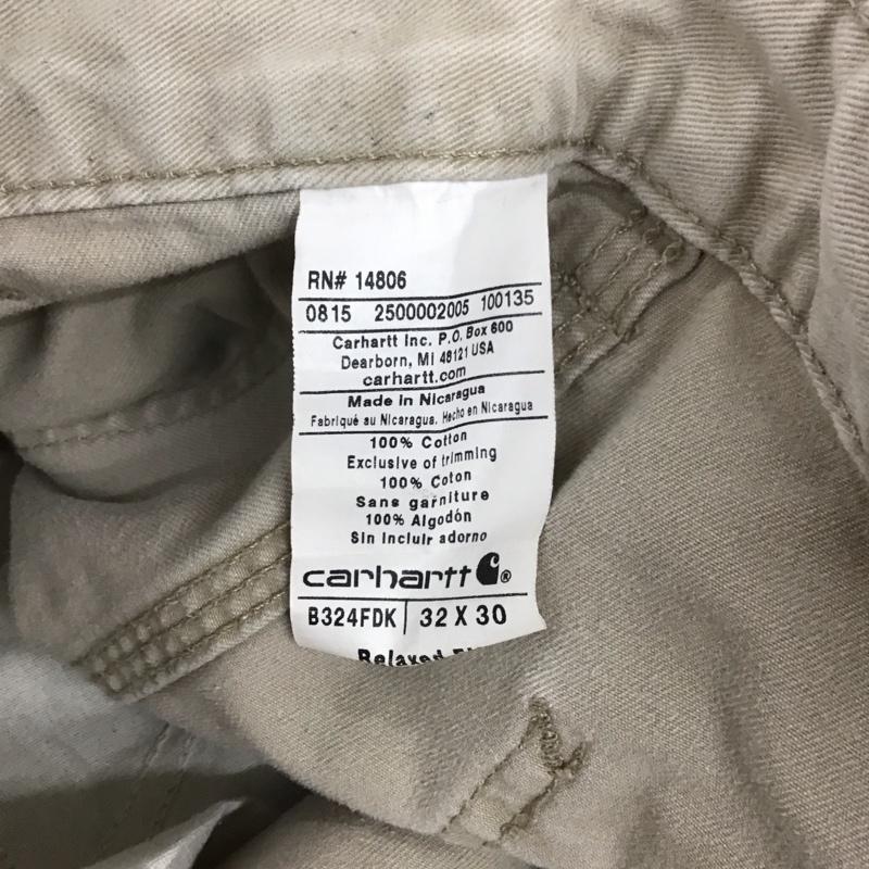 カーハート Carhartt パンツ チノパン チノパン スリムパンツ カジュアルパンツ カーゴパンツ 32インチ 無地 ベージュ / ベージュ /  メンズ USED 古着 中古 10125554