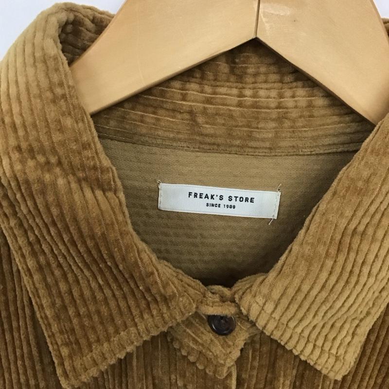 フリークスストア FREAK S STORE シャツ、ブラウス 長袖 コーデュロイ FREE 無地 茶 / ブラウン / レディース USED 古着 中古 10132045