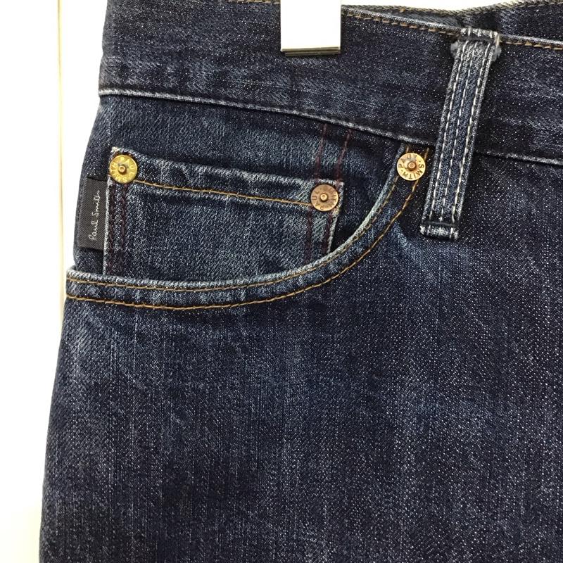 ポールスミス Paul Smith パンツ デニム、ジーンズ デニムパンツ ワイドパンツ カジュアルパンツ L 無地 インディゴ / インディゴ / メンズ USED 古着 中古 10128683