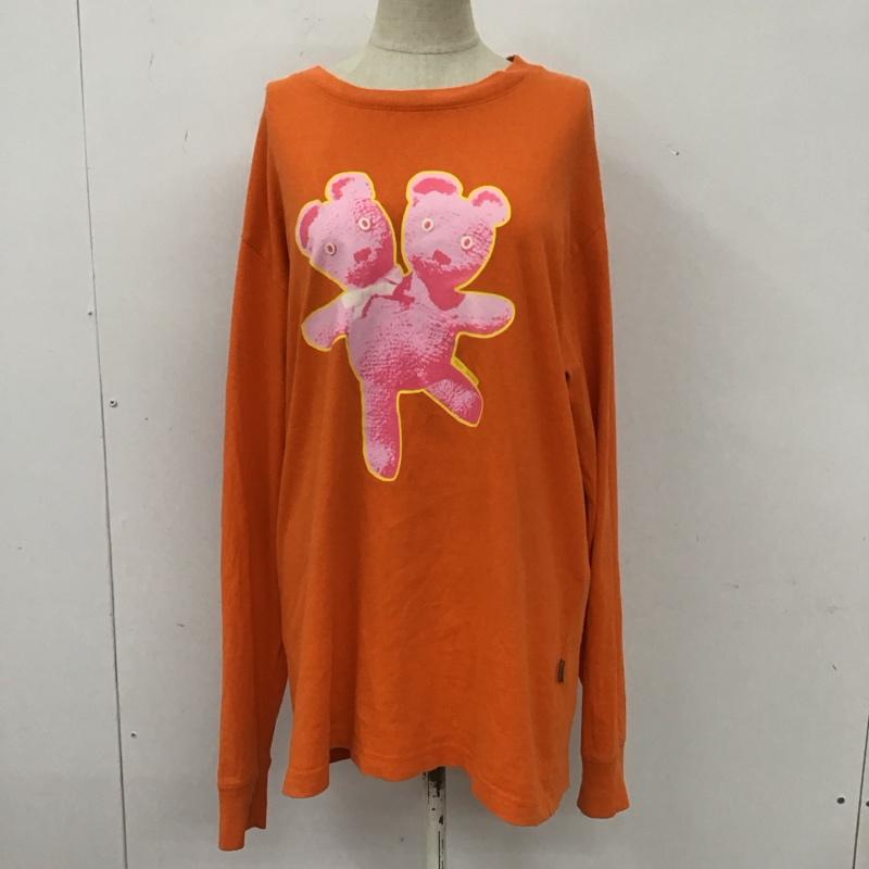 マークバイマークジェイコブス MARC by MARC JACOBS カットソー 長袖 長袖カットソー クルーネックカットソー ロングスリーブカットソー プリントTシャツ XS プリント 橙 / オレンジ /  メンズ USED 古着 中古 10109831